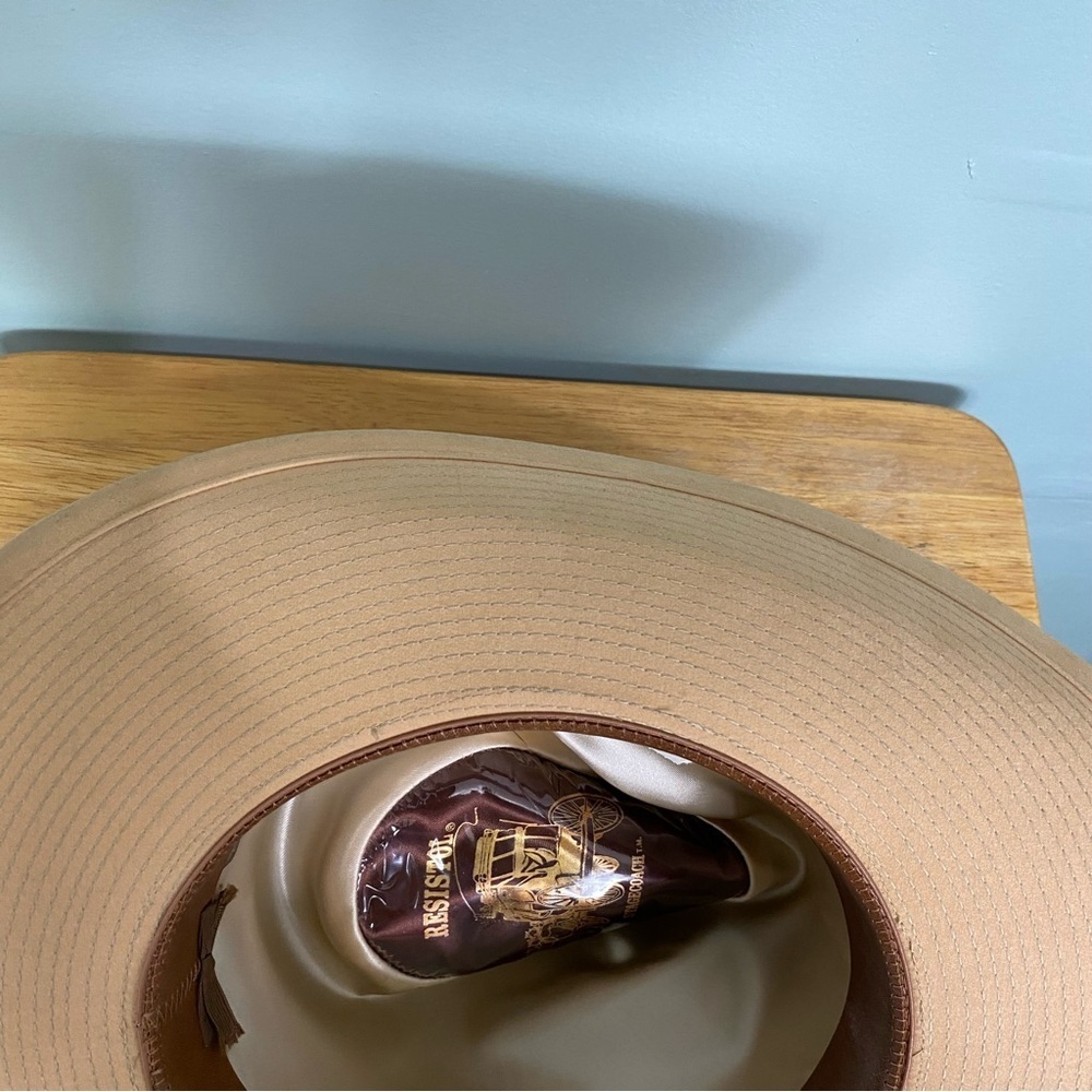 Tan Cowboy Hat with Braided Band - Picture 9 of 12